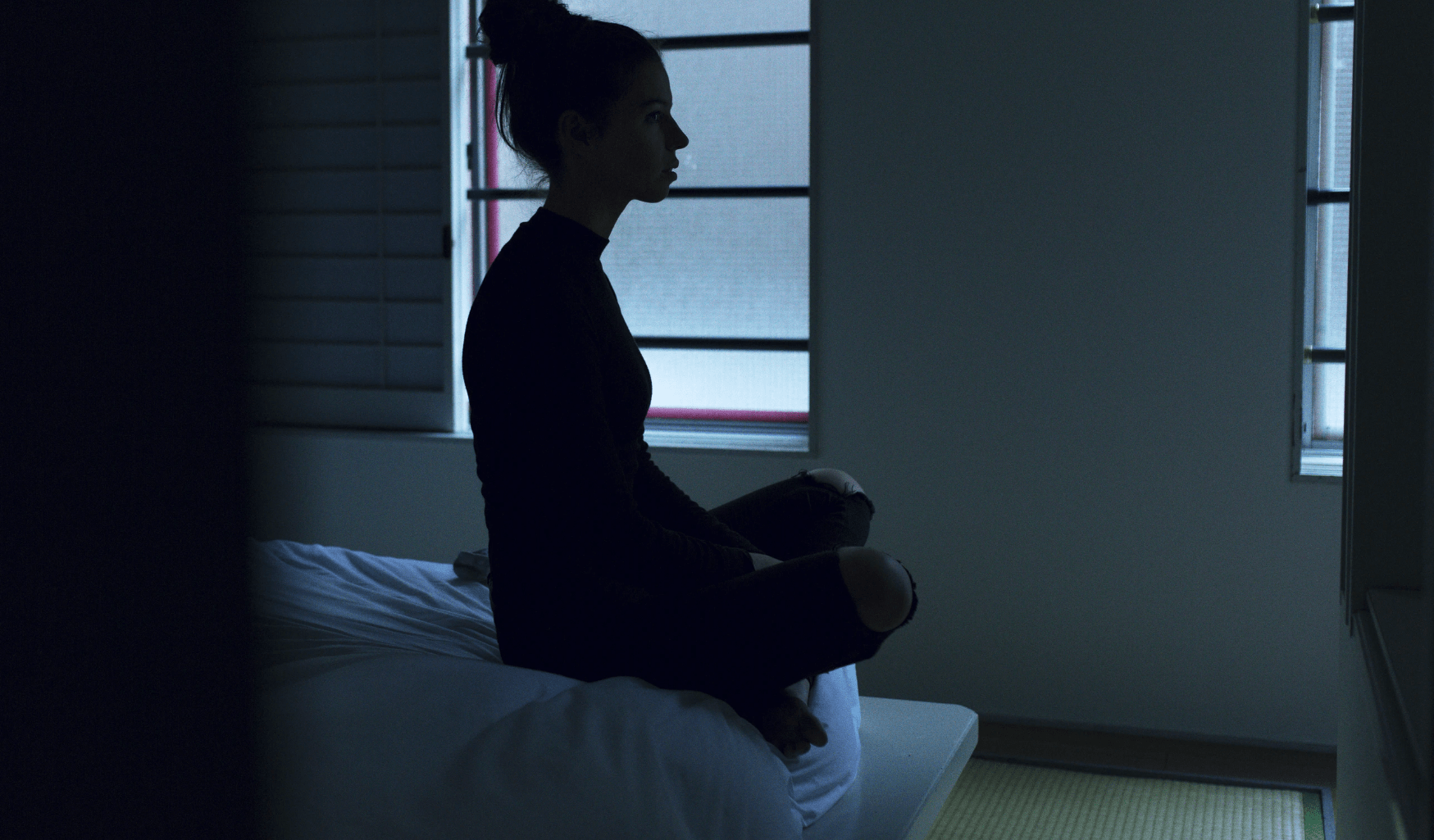 Meditating on Bed